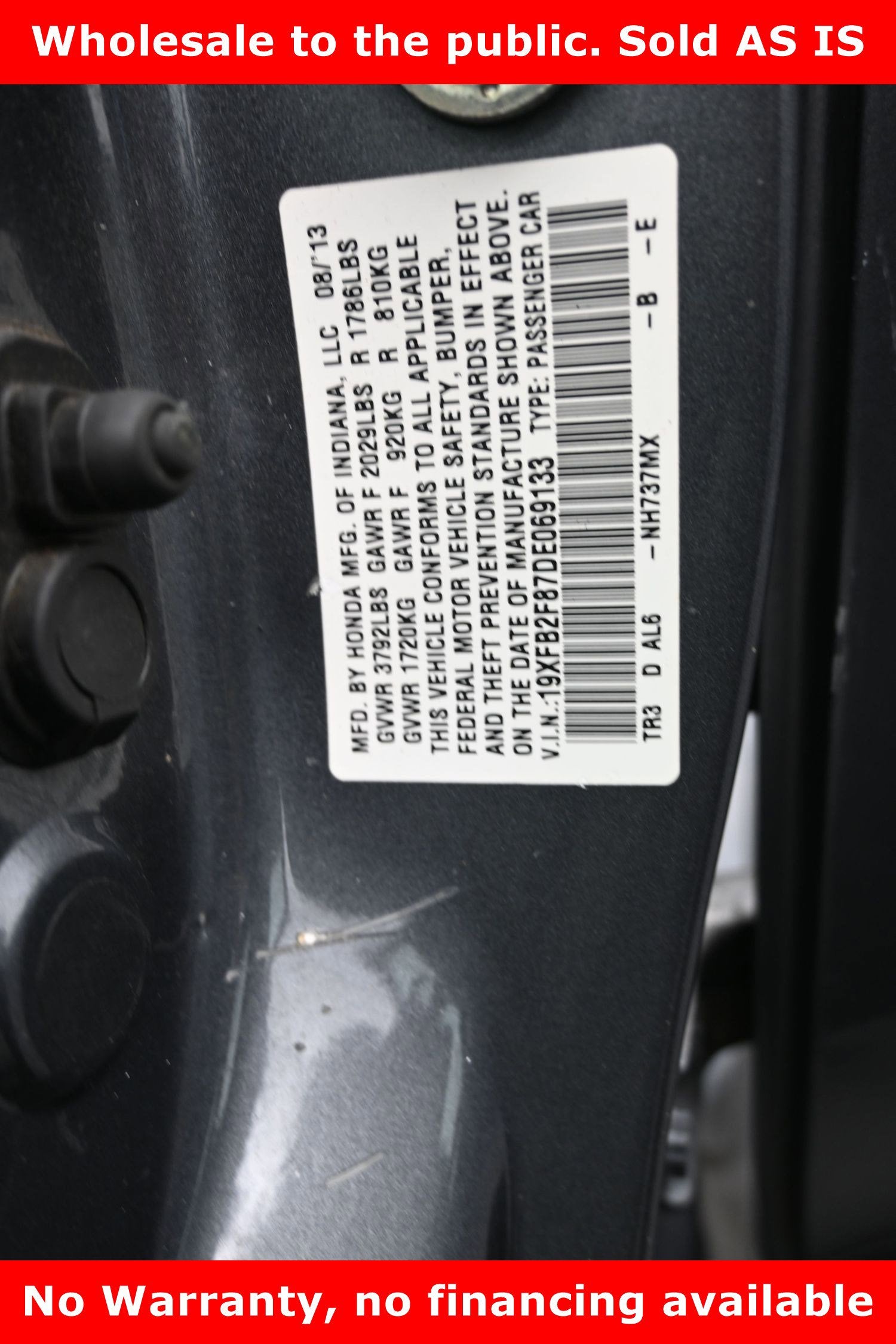 2013 Honda Civic Sdn EX