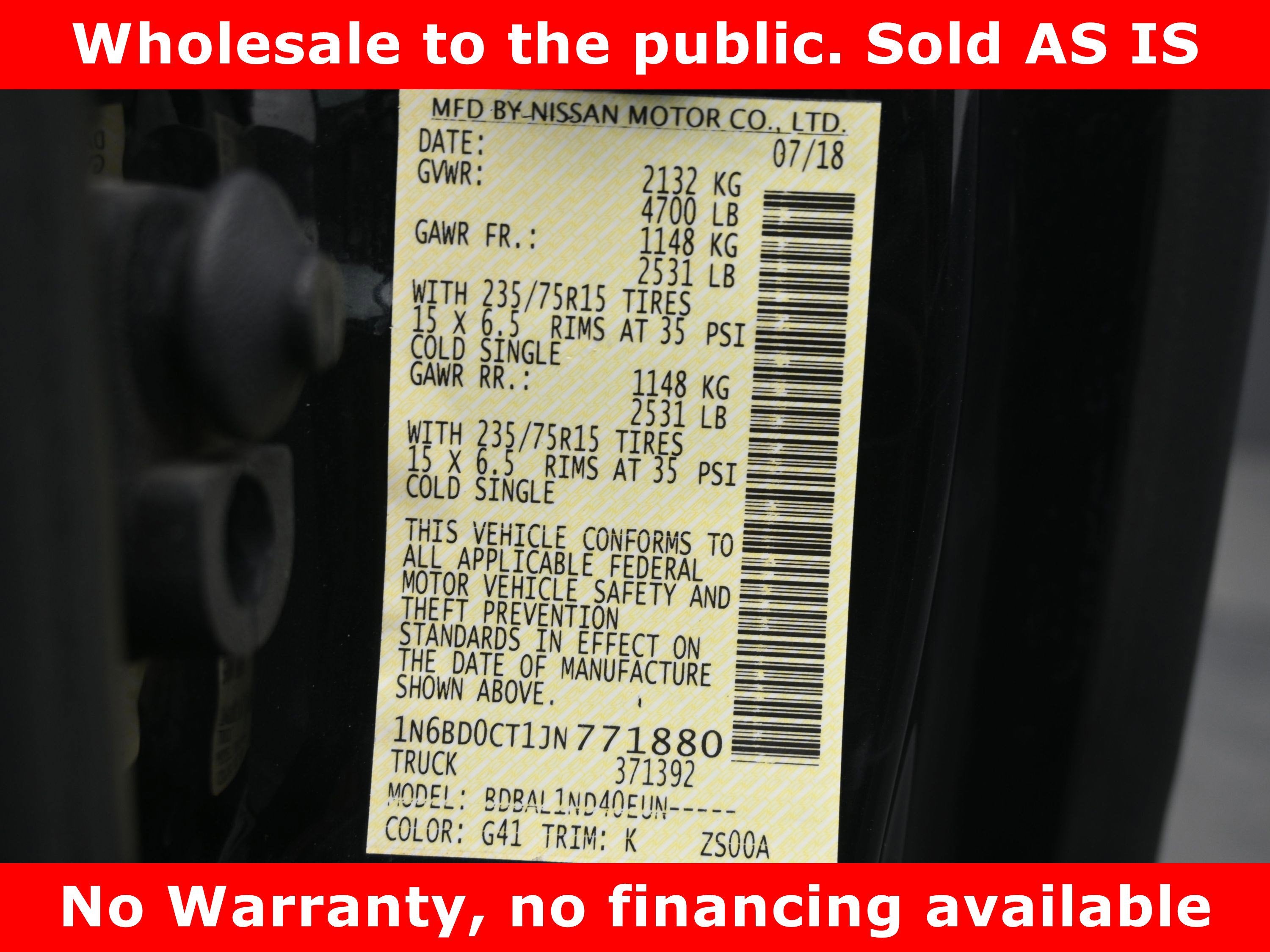 2018 Nissan Frontier S