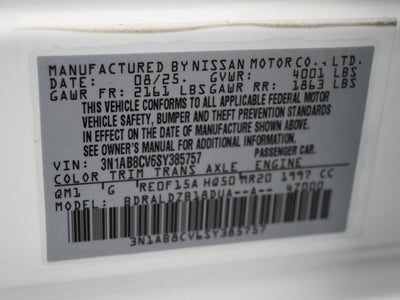 2025 Nissan Sentra SV