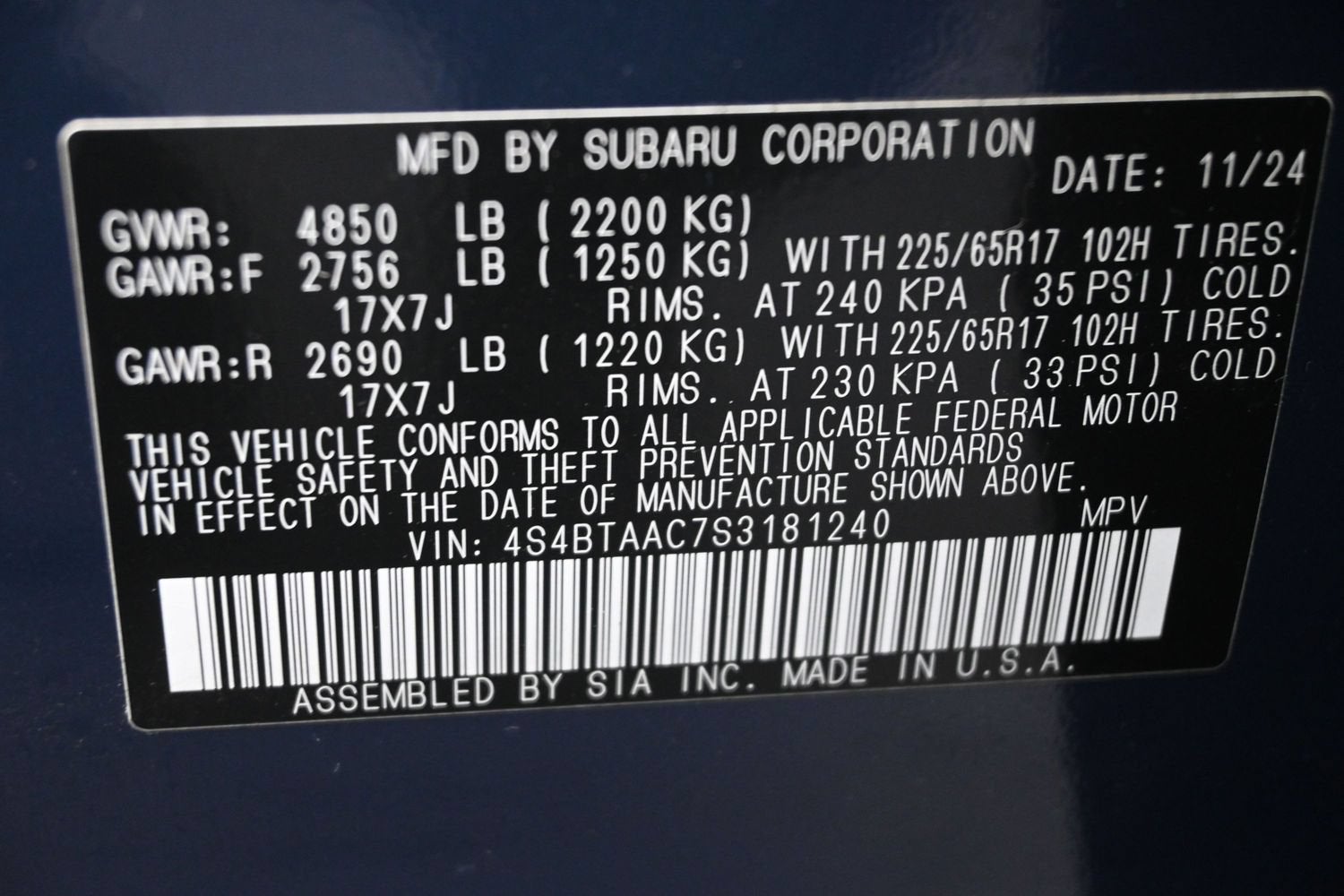 2025 Subaru Outback 2.5i