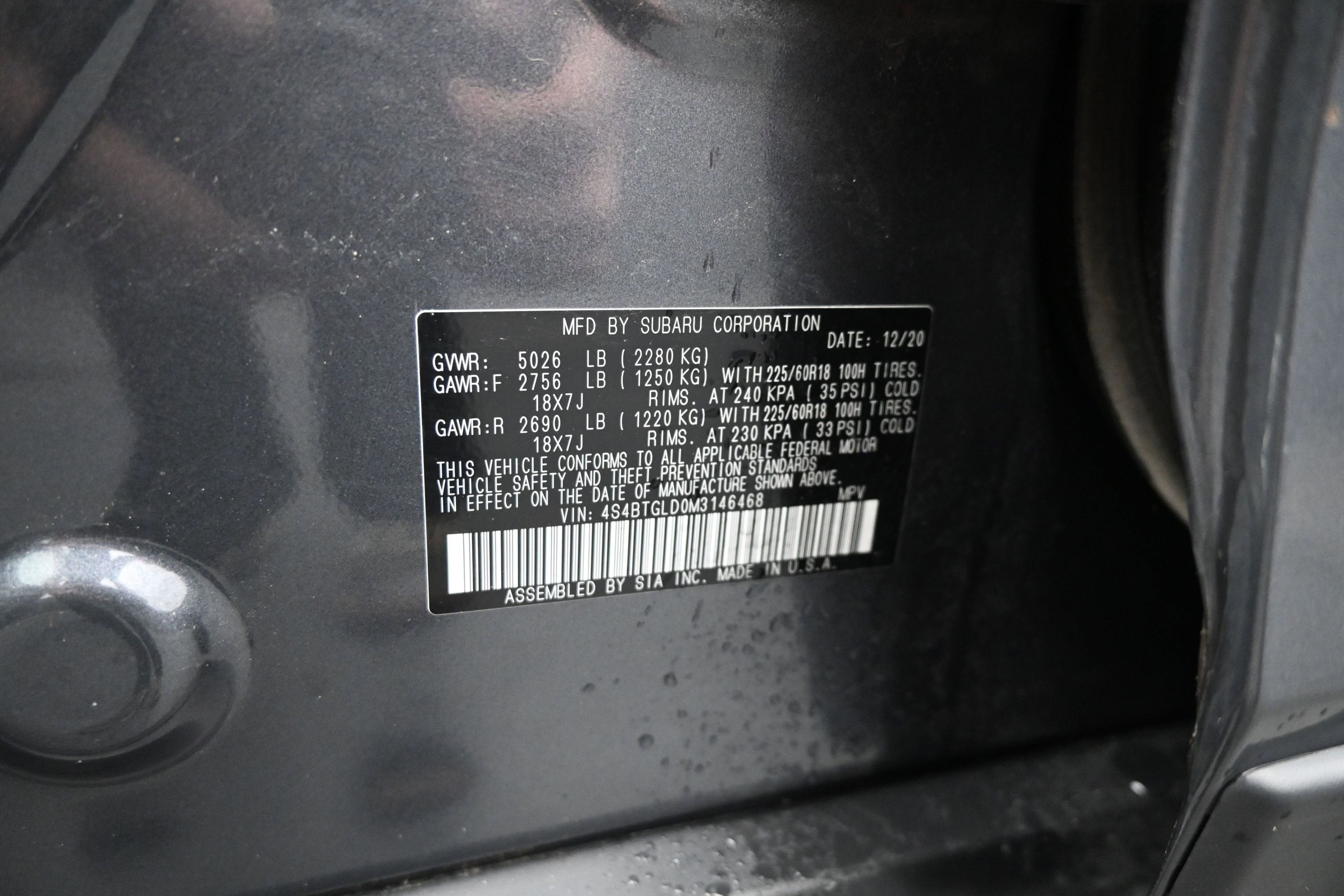 2021 Subaru Outback Onyx Edition XT