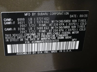 2025 Subaru Ascent Limited Bronze Edition