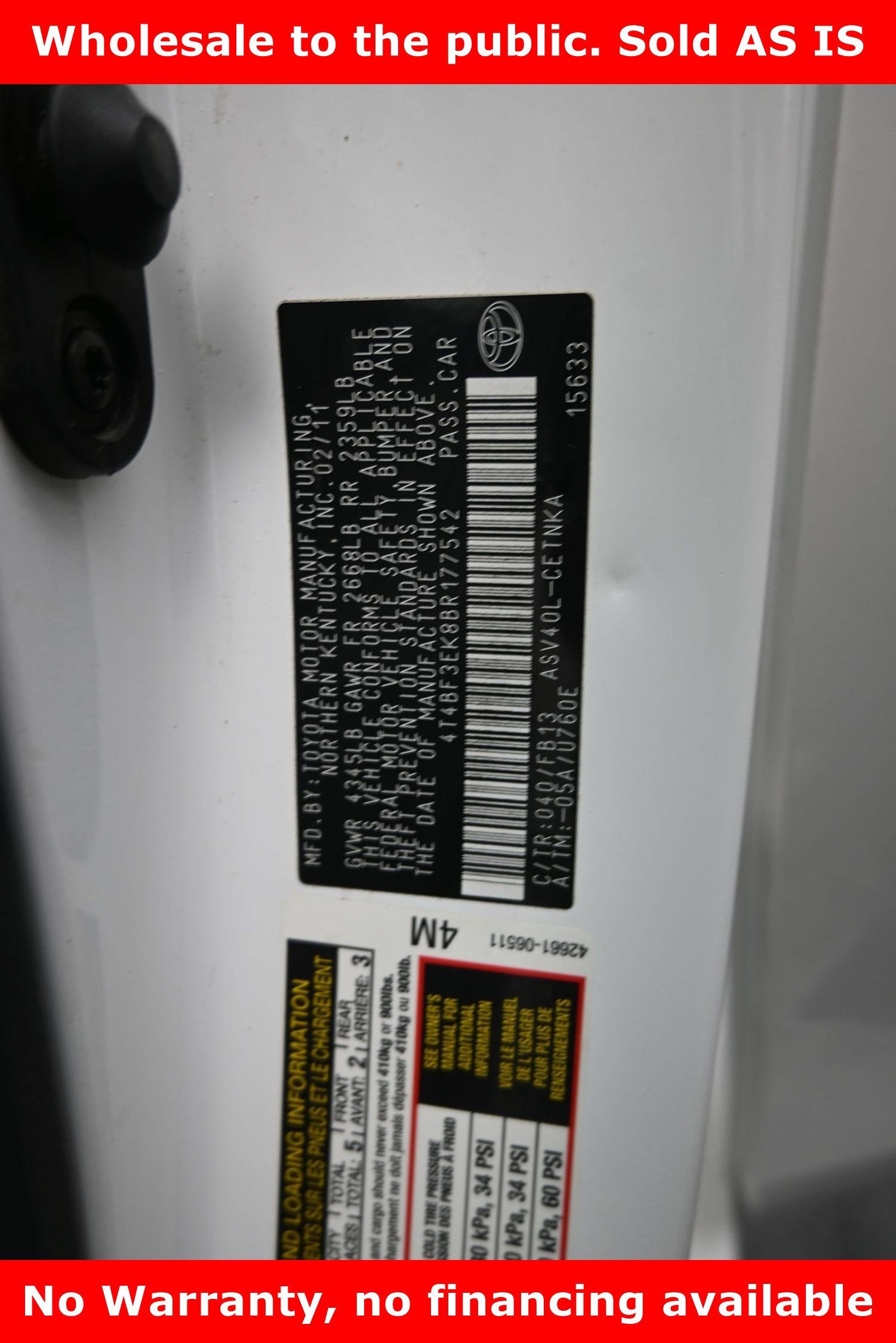 2011 Toyota Camry LE