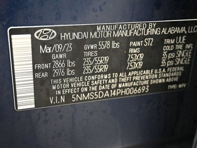 2023 Hyundai Santa Fe Hybrid Limited