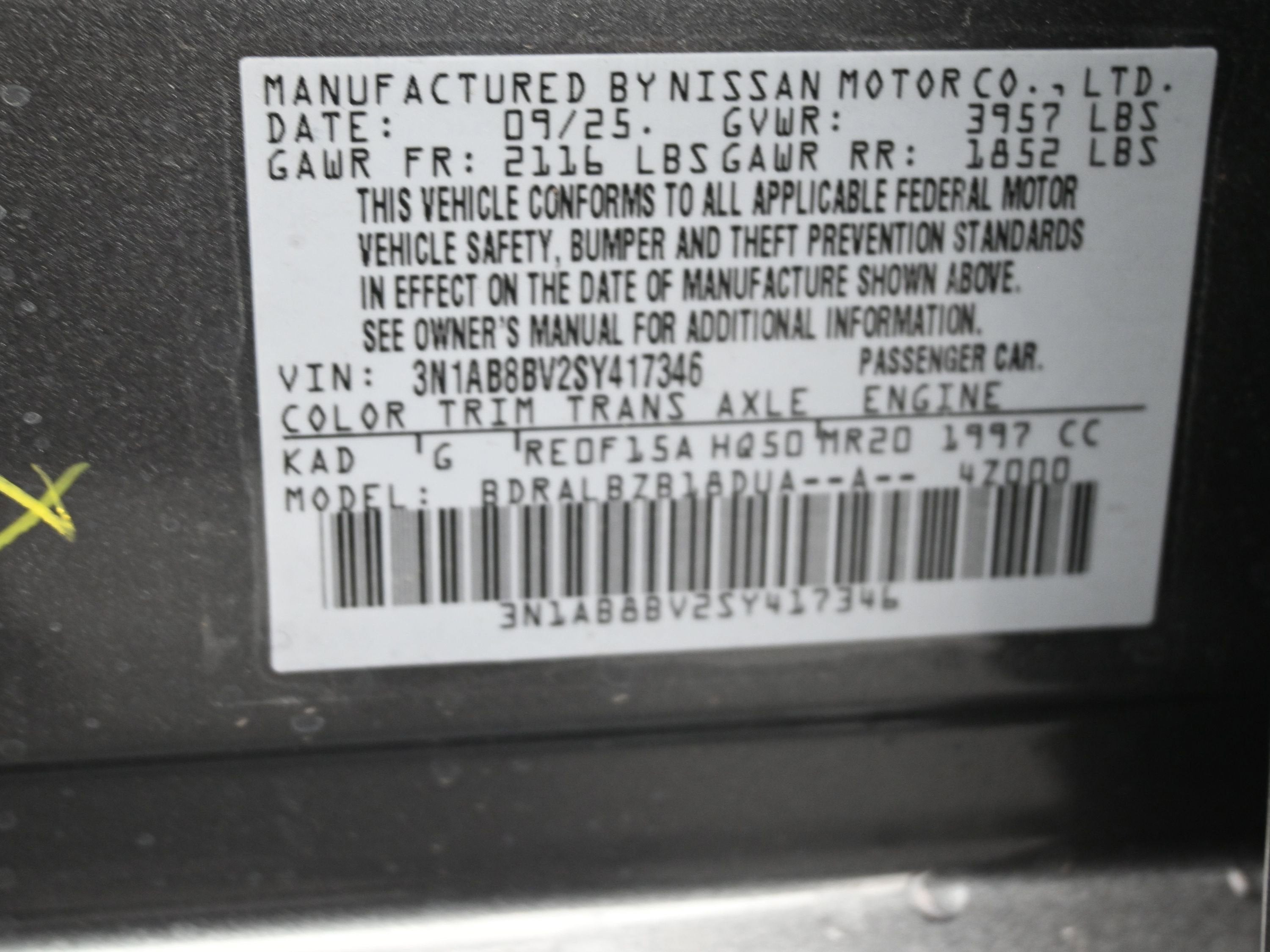 2025 Nissan SENTRA S