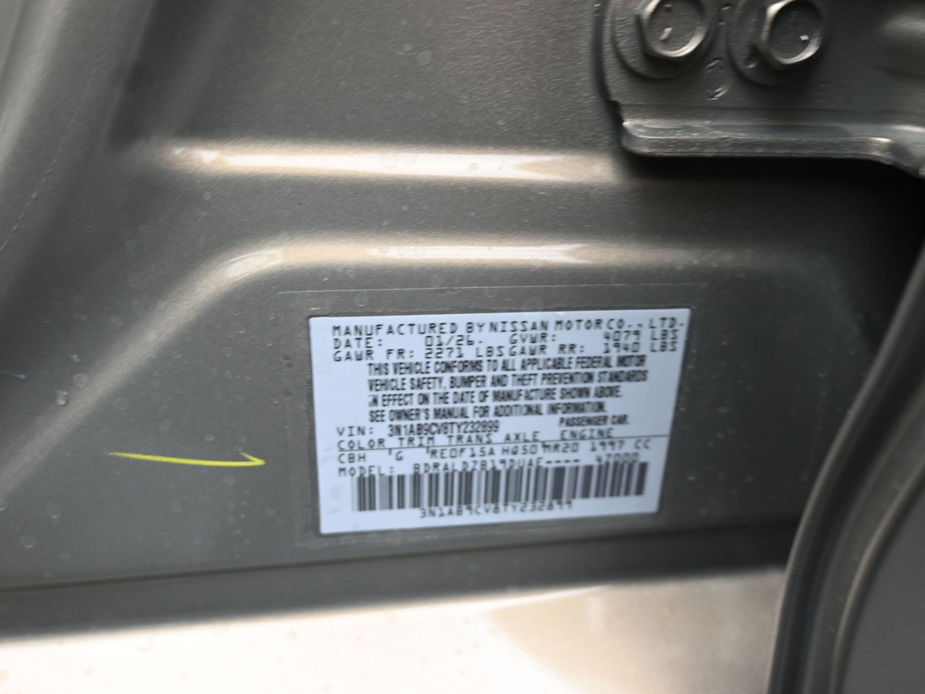 2026 Nissan SENTRA SV