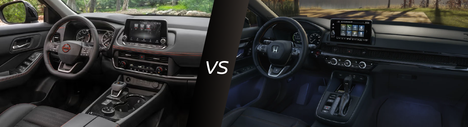 Nissan Rogue vs Honda CRV Interior Dash View