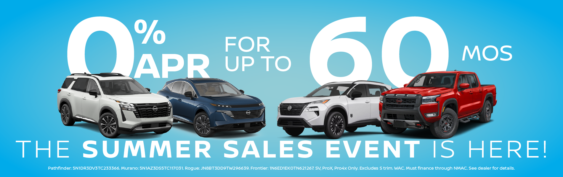 0 for 60 on select models