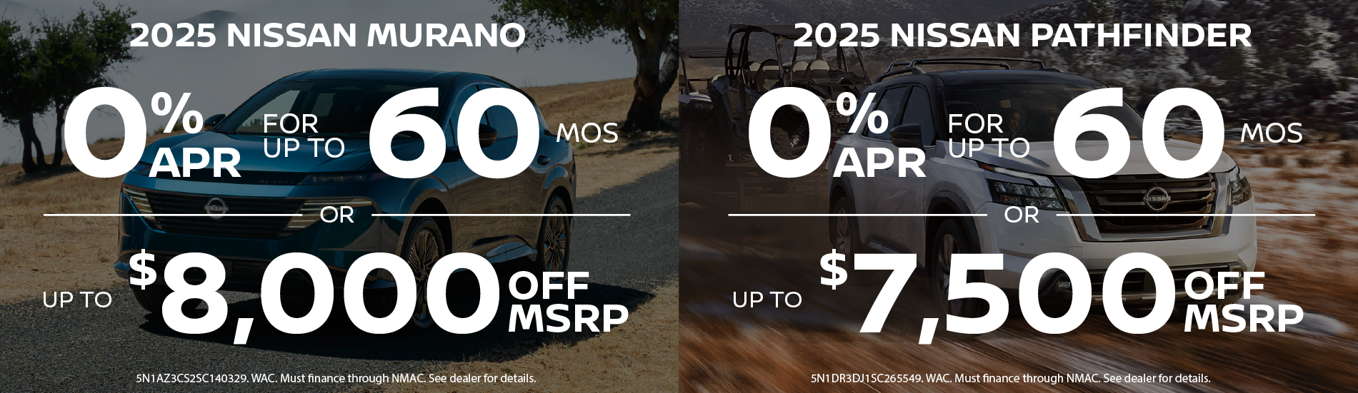 Murano and Pathfinder deals