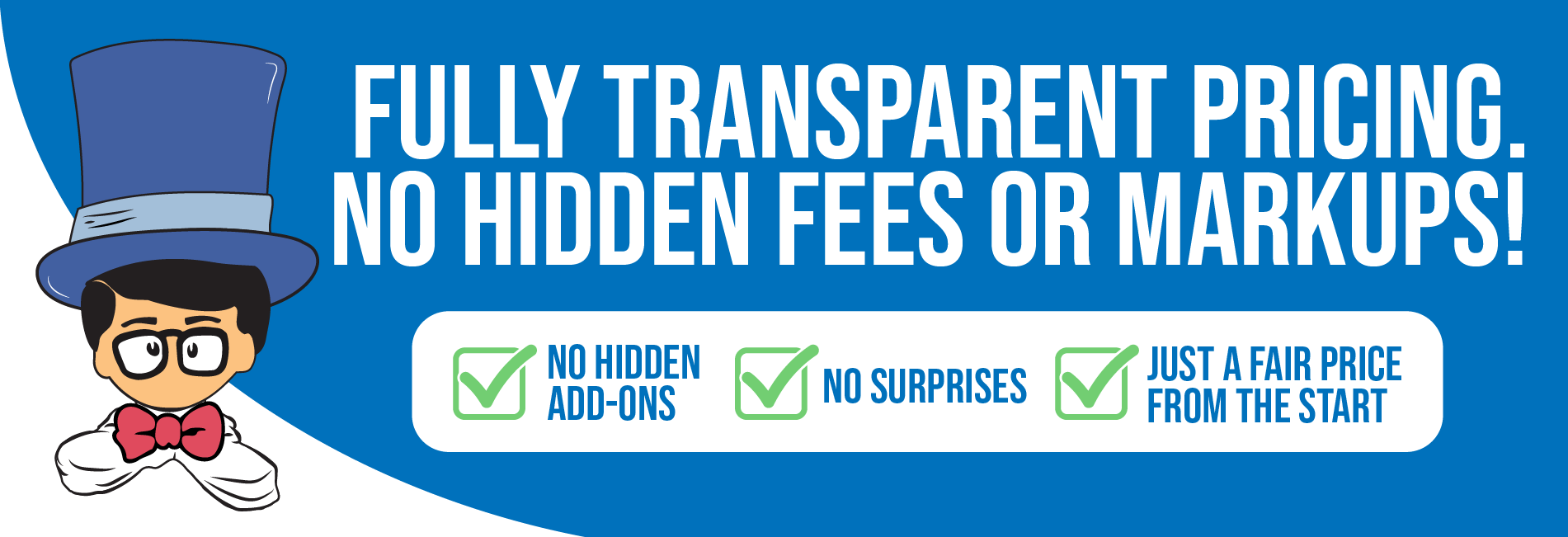 Transparent pricing notice